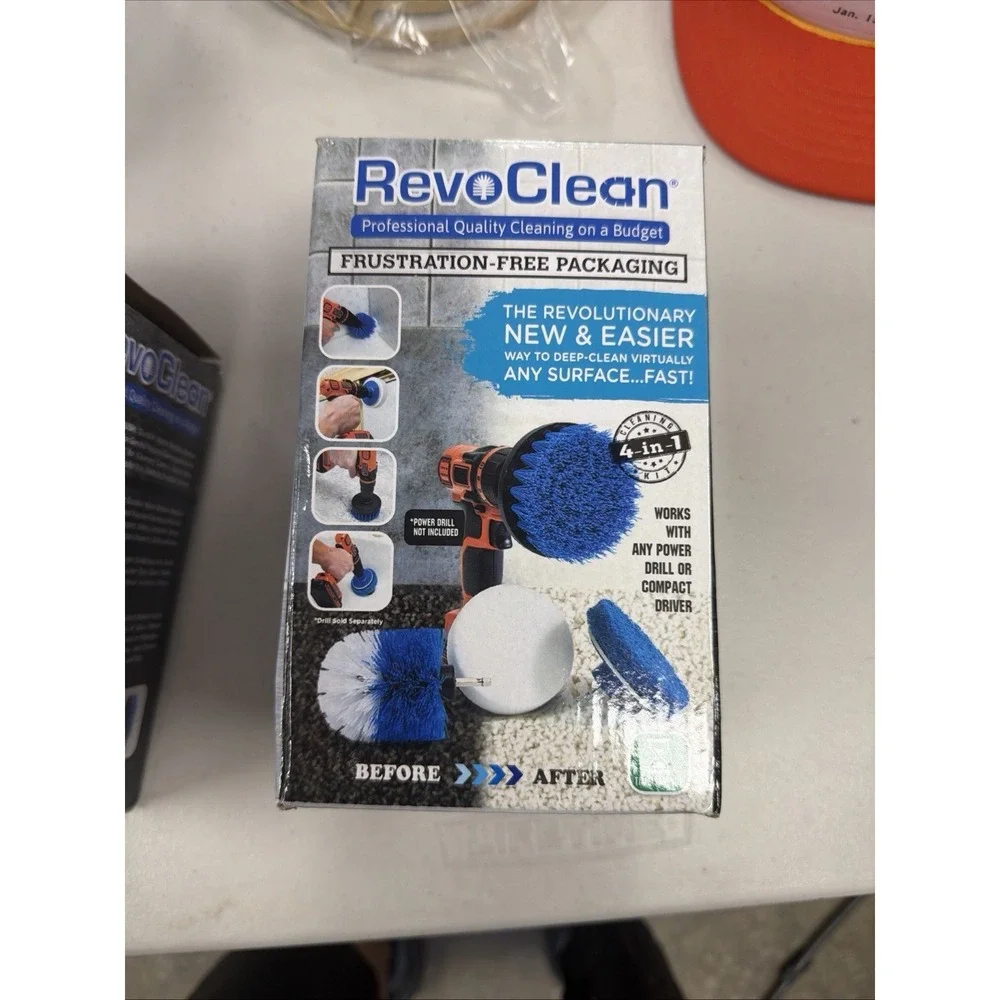 RevoClean® Ultimate 4 Piece Scrub Drill Brush Multi-Purpose Deep Cleaning Kit